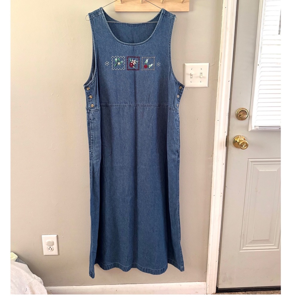 Vintage classic elements denim dress